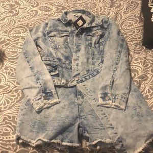 Fashion Nova Denim romper.